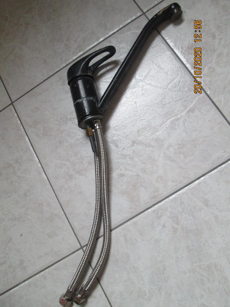 Robinet mitigeur noir de cuisine, Bricolage & Construction, Sanitaire, Enlèvement, Utilisé, Inox, Robinet