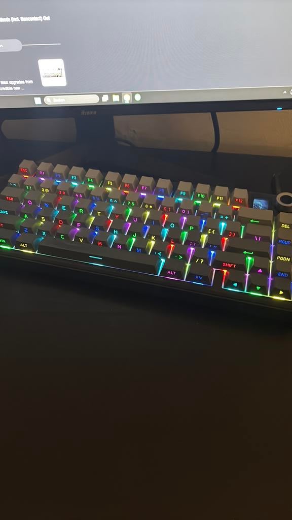 Epomaker Aula F75 MAX draadloos gamingtoetsenbord Grijs, Computers en Software, Toetsenborden, Ophalen, Qwerty, Draadloos, Gaming toetsenbord