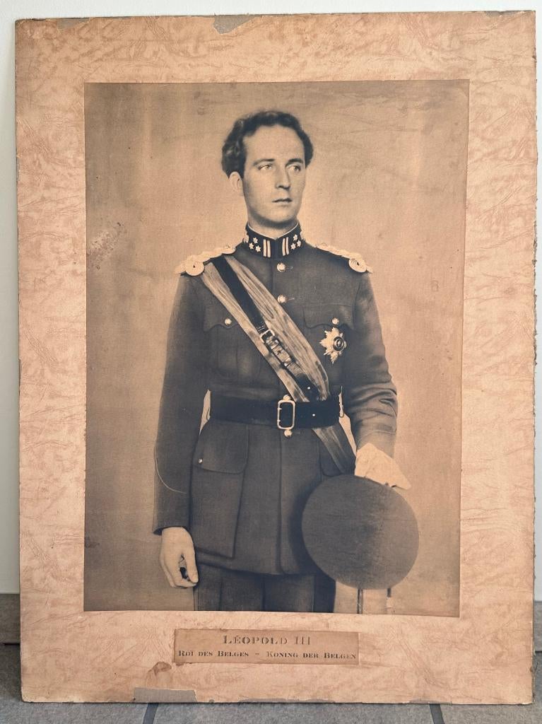 Photo Roi Léopold III - vers 1934 - h. 71,5 cm - largeur 54, Enlèvement