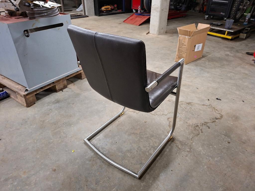 4 eetkamerstoelen, Huis en Inrichting, Ophalen, Gebruikt, Leer