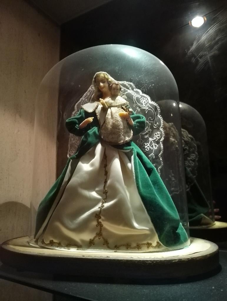 Maria beeld met kindje Jezus onder stolp, Enlèvement, Utilisé, Image, Christianisme | Catholique