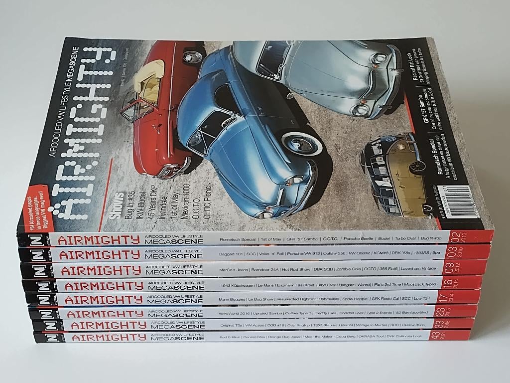 8x Airmighty - VW Aircooled magazine, oldtimer, Ophalen of Verzenden, Oldtimer onderdelen