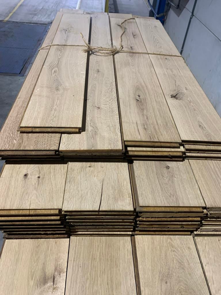 Oud eiken parket – massief Frans eik, 45 m2 - 20 cm breed, Enlèvement, Comme neuf, Bois, Parquet