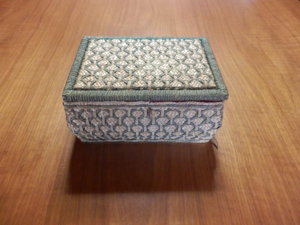 (4)- 1 boite a couture ancienne verte, Ophalen of Verzenden, Gebruikt, Overige typen