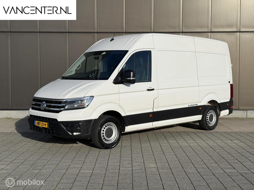 Volkswagen e-Crafter L3H3 36 kWh 89% SOH Apple CarPlay Airco, Auto's, Stof, Gebruikt, Zwart, Wit