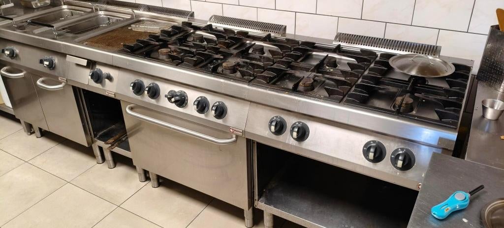 fornuis, grill, friteuse en dampkap, Zakelijke goederen, Horeca | Keukenapparatuur, Ophalen, Gebruikt, Fornuis, Frituur en Grillen
