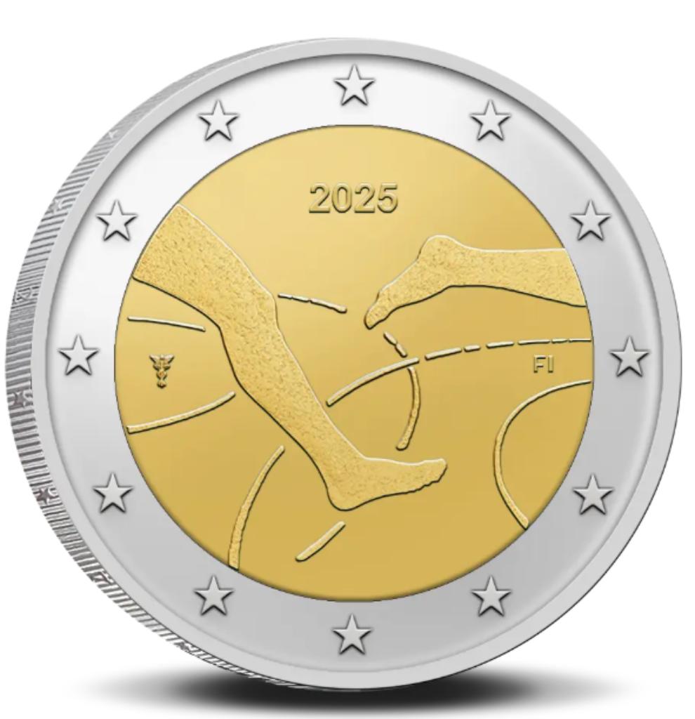 2 euro Finland 2025 Atletiek Finland-Zweden, Ophalen of Verzenden, Finland, 2 euro