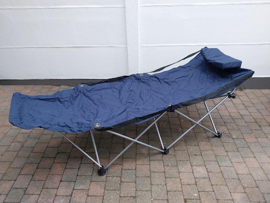 Opplooibaar ligbed, campingbed in draagtas, Ophalen of Verzenden, Zo goed als nieuw, Inklapbaar