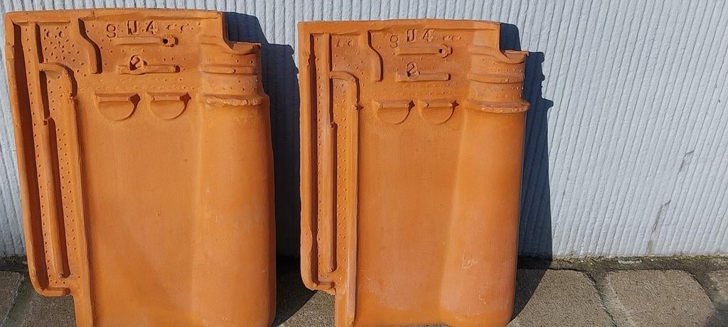 tuiles pottelberg J4 doubles emboîtement, Pierre ou Argile, Enlèvement, Utilisé, Rouge