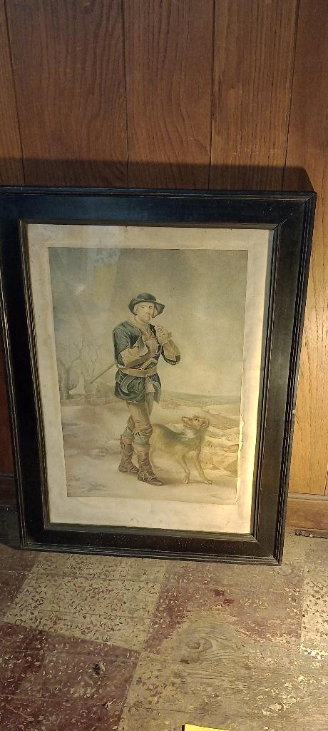 Oude graveerjager op het platteland, 60x80, n466, Ophalen