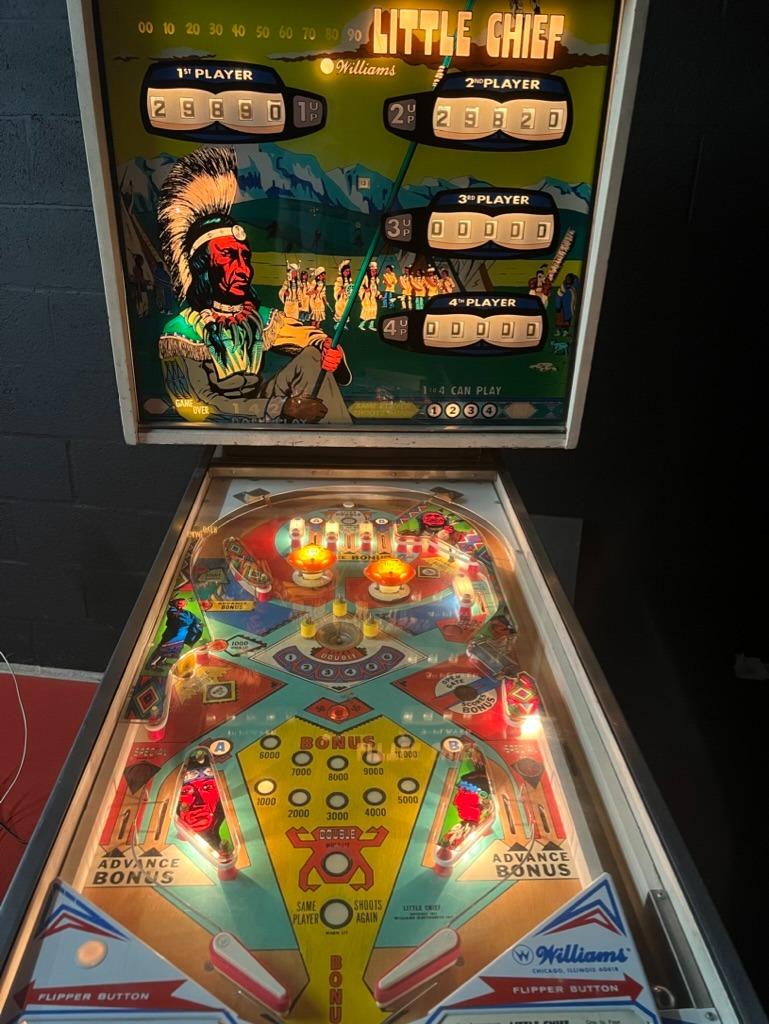 Little Chief Pinball Machine (Williams, 1975), Verzamelen, Automaten | Flipperkasten, Ophalen, Gebruikt, Mechanisch, Williams