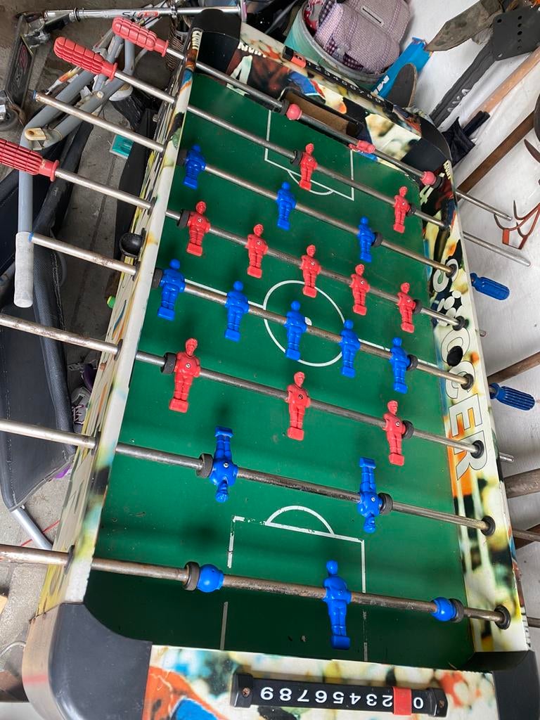 Voetbaltafel, Ophalen