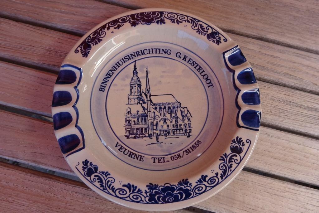 asbak cendrier Delfts Blauw Veurne Furnes Kesteloot, Antiquités & Art, Enlèvement ou Envoi