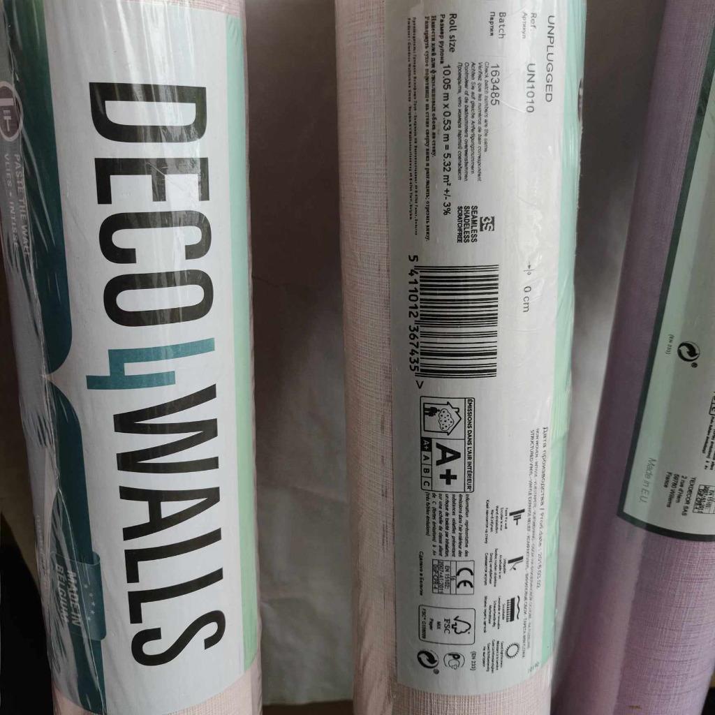 papier peint intissé solide 5 rouleaux, 6,00€ pièce, Maison & Meubles, Enlèvement, Rose