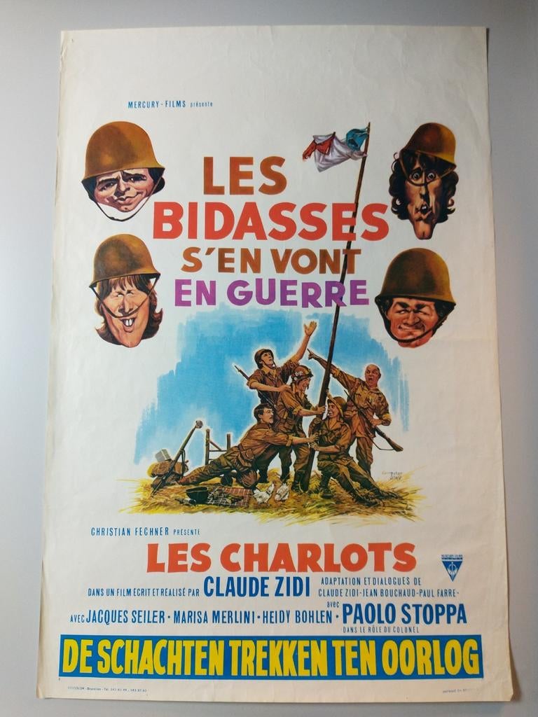 Claude Zidi - Les charlots Belgische affiche, Enlèvement ou Envoi, Utilisé