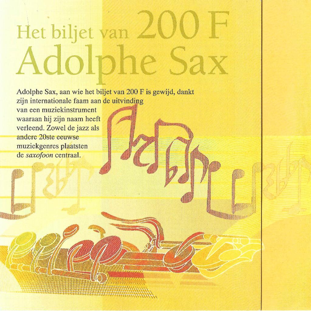 brochures d'émission (NL) 200F Sax et 500F Magritte, Envoi, Belgique, Série