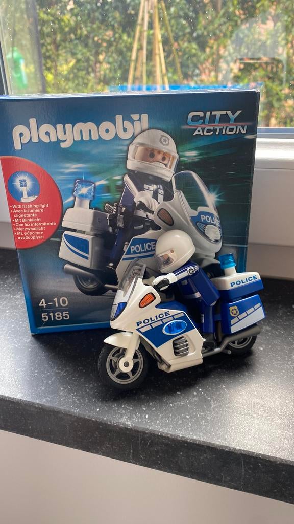 Playmobil Politiemoto 5185, Ophalen of Verzenden, Zo goed als nieuw