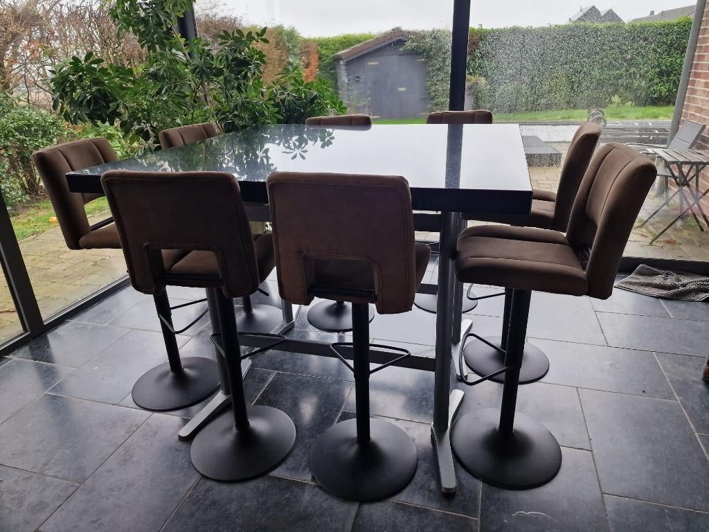 Table de cuisine en granit noir zimbabwe, 100 à 150 cm, Cinq personnes ou plus, 100 à 150 cm, Enlèvement