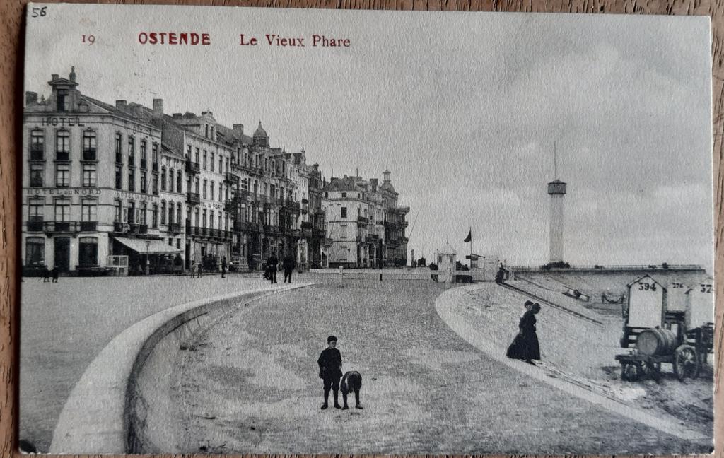 Ostende, OOSTENDE, l'ancien PHARE et le nom ZEEDIJK 1912, Enlèvement ou Envoi