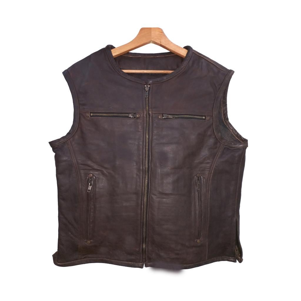 Nieuw leren motorvest, Motoren, Kleding | Motorkleding, Jas | leer, Dames, Heren, Kinderen, Nieuw met kaartje, Ophalen of Verzenden