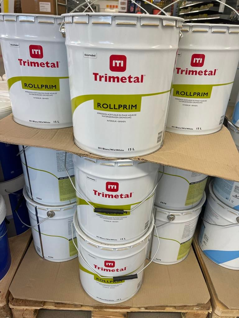 🔥❗️️ PEINTURE PRIMER TRIMETAL 15L blanc + MAT & SATIN 15L