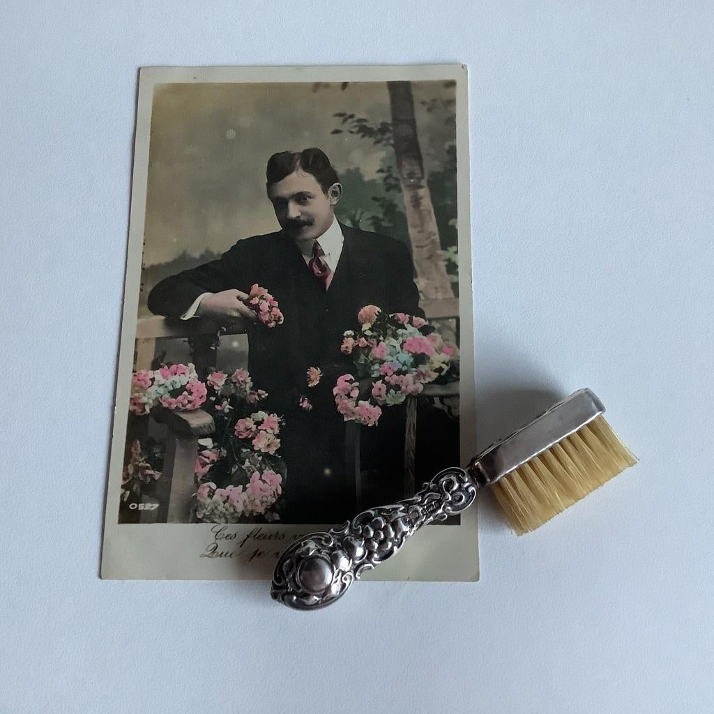 antiek zilveren snorrenborsteltjes, Antiek en Kunst, Ophalen of Verzenden, Zilver