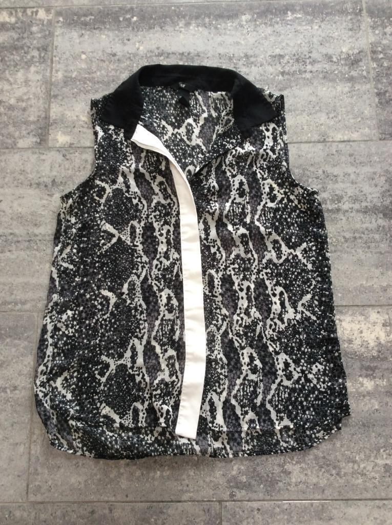 Bloesje H&M 38/40, Kleding | Dames, Maat 38/40 (M), H&M, Zwart, Ophalen of Verzenden