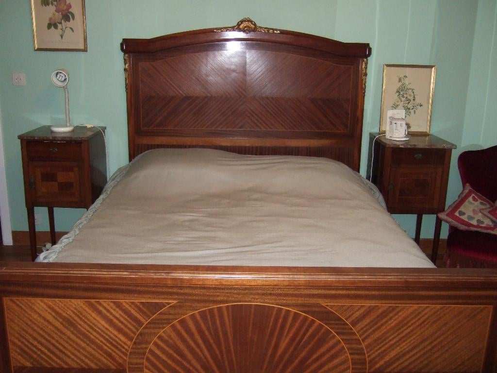 Cadre de lit en acajou, Antiquités & Art, Enlèvement