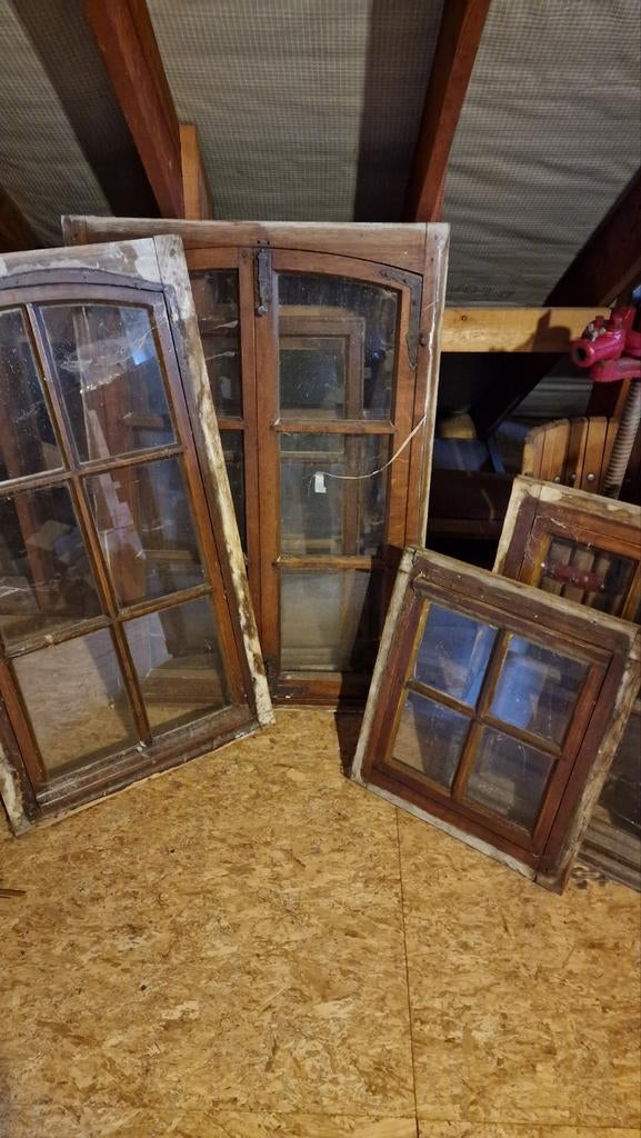 Lot de portes et fenêtres en chêne massif, Enlèvement