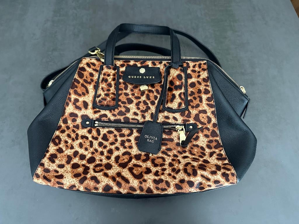 Sac à main Guess Luxe modèle Olivia Panthère, Bijoux, Sacs & Beauté, Sacs | Sacs Femme, Enlèvement ou Envoi, Neuf, Noir, Sac à main