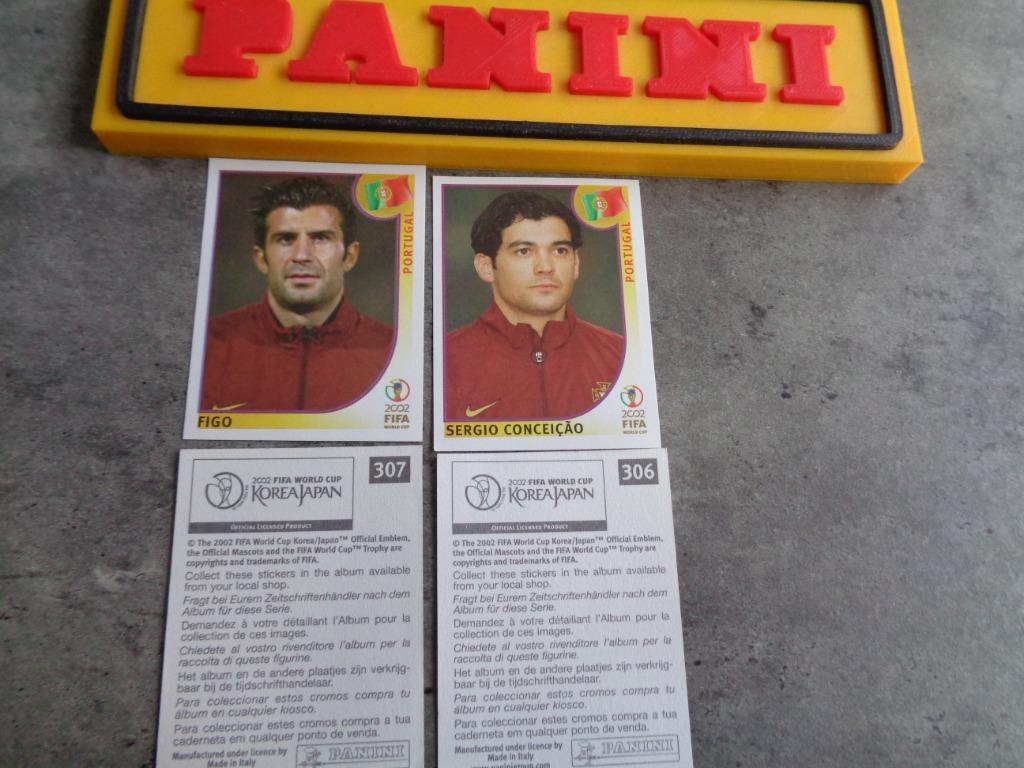 PANINI VOETBAL STICKERS WORLD CUP 2002 FIGO EN CONCEICAO, Ophalen of Verzenden