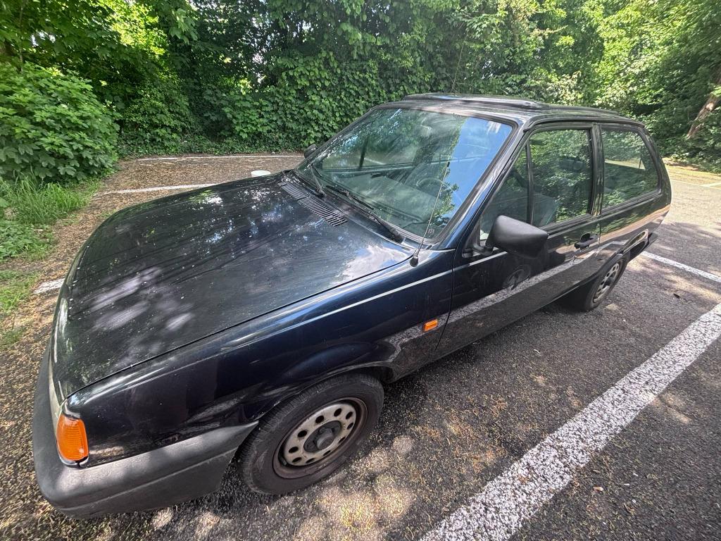 Voorvader Volkswagen Polo Fox, Voorwielaandrijving, Stof, Open dak, Grijs