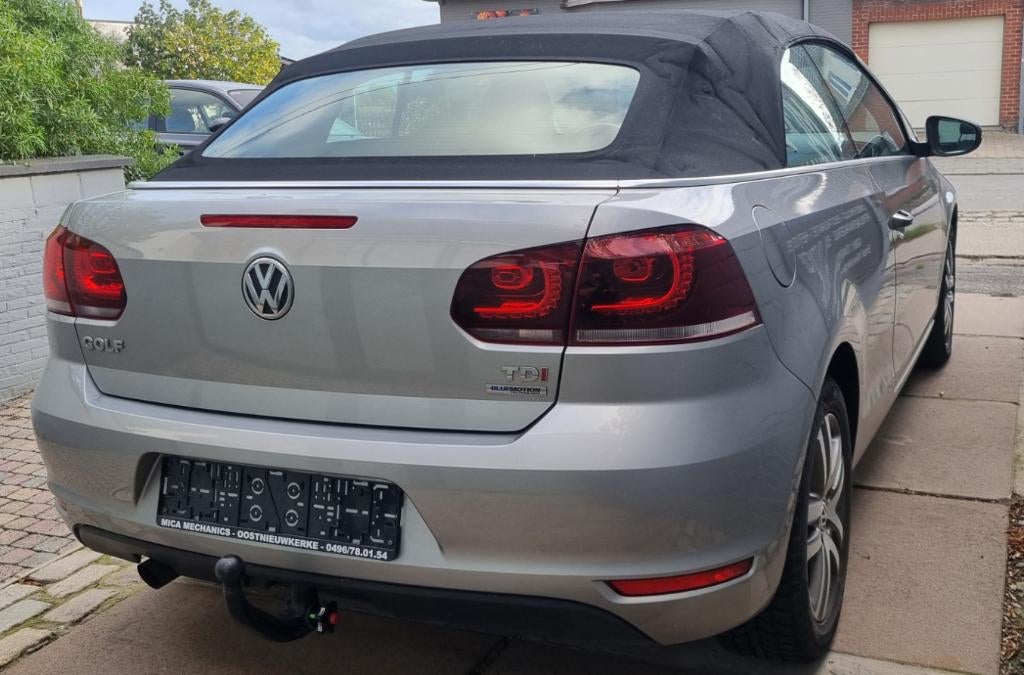 VW Golf 6 cabrio 1.6 TDI Bleumotion, Auto's, Volkswagen, Voorwielaandrijving, Stof, 4 cilinders, Cabriolet