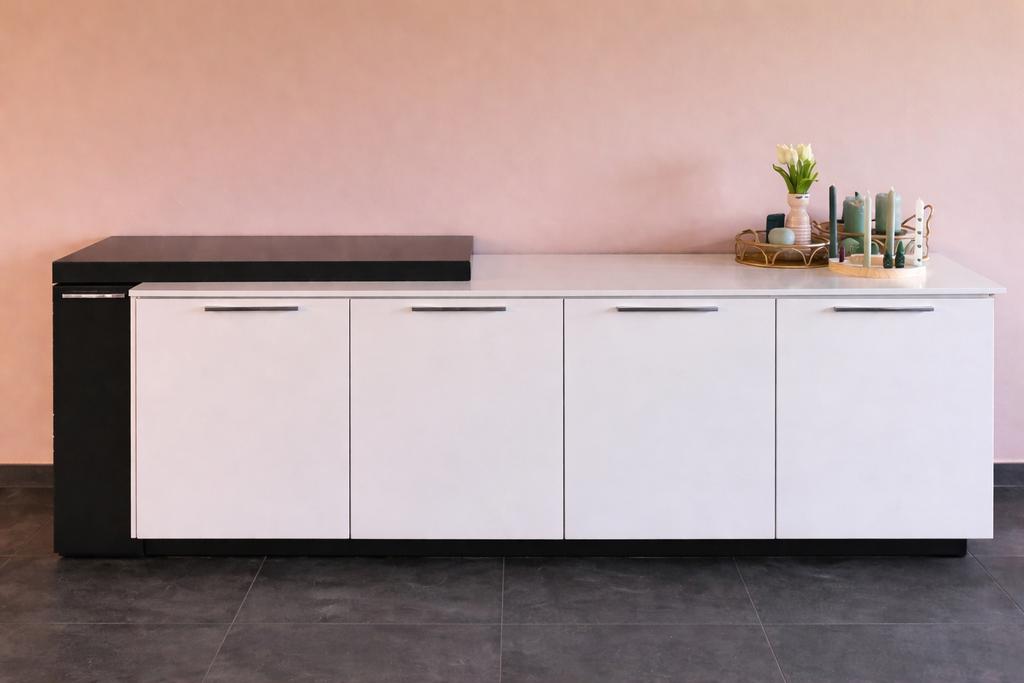 Lange design buffetkast 264cm, Huis en Inrichting, Ophalen, Modern design, Gebruikt, Overige materialen