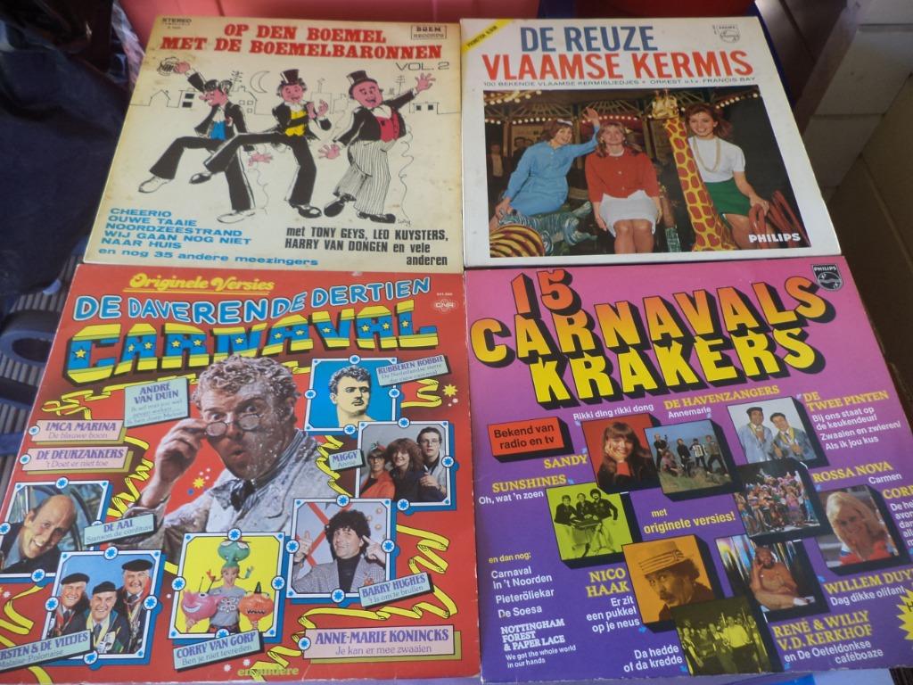 4 disques vinyles de carnaval, Enlèvement ou Envoi, Utilisé