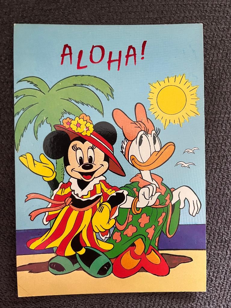 Postkaart Mickey Mouse Aloha, Verzamelen, Verzenden, Mickey Mouse