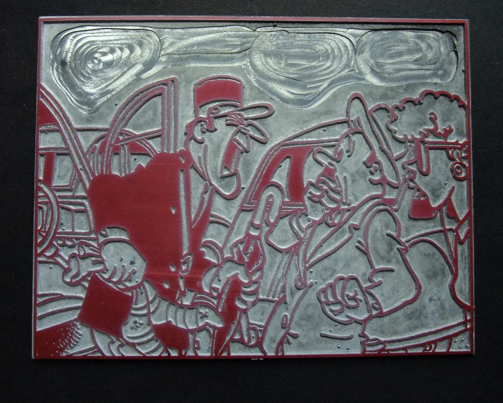 Jommeke: zinken cliché drukplaat - De hoed van Napoleon!!, Ophalen of Verzenden, Gebruikt