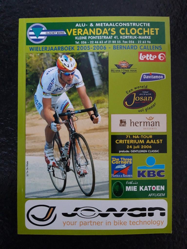 Wielerjaarboek 2005-2006 (cover Tom Boonen) + 2 gratis, Verzenden, Nieuw, Lopen en Fietsen, Bernard Callens