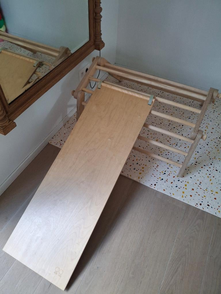 Houten klimrek met glijbaan Ette Tete, Ophalen, Nieuw, Meubelstuk of Keukentje
