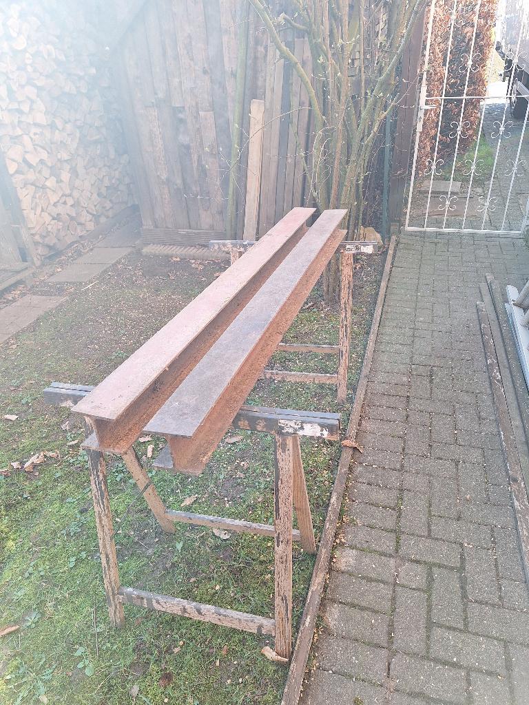 2 poutrelles en acier 1600xH97x130, Enlèvement, Comme neuf