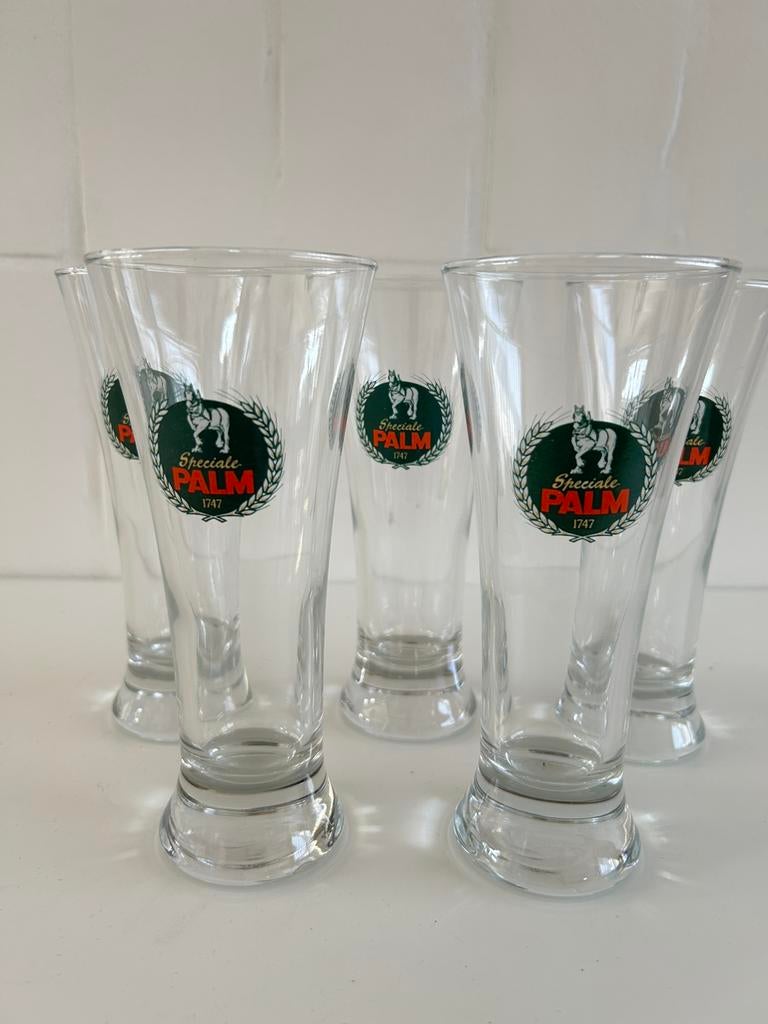 5 verres Palm, Collections, Marques de bière, Enlèvement ou Envoi, Comme neuf, Palm