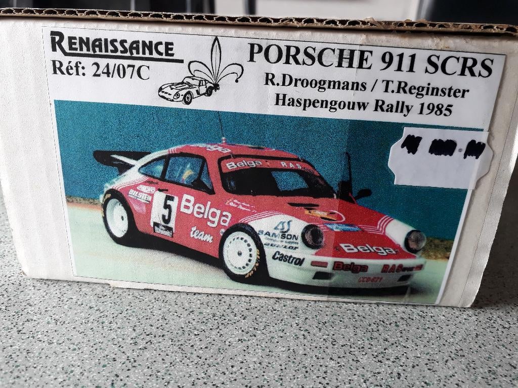 Modelbouwkit van Renaissance Belga Porsche 1/24, Verzenden, Zo goed als nieuw, Auto, Overige merken