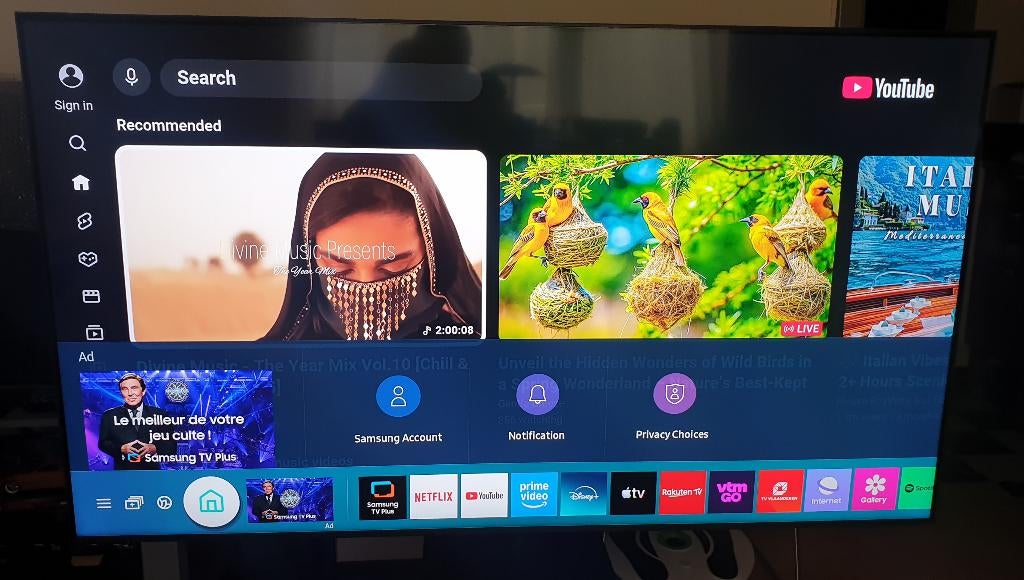 QLED 4K Samsung 165cm/65"SUHD 120hz, QLED, 120 Hz, Comme neuf, Enlèvement