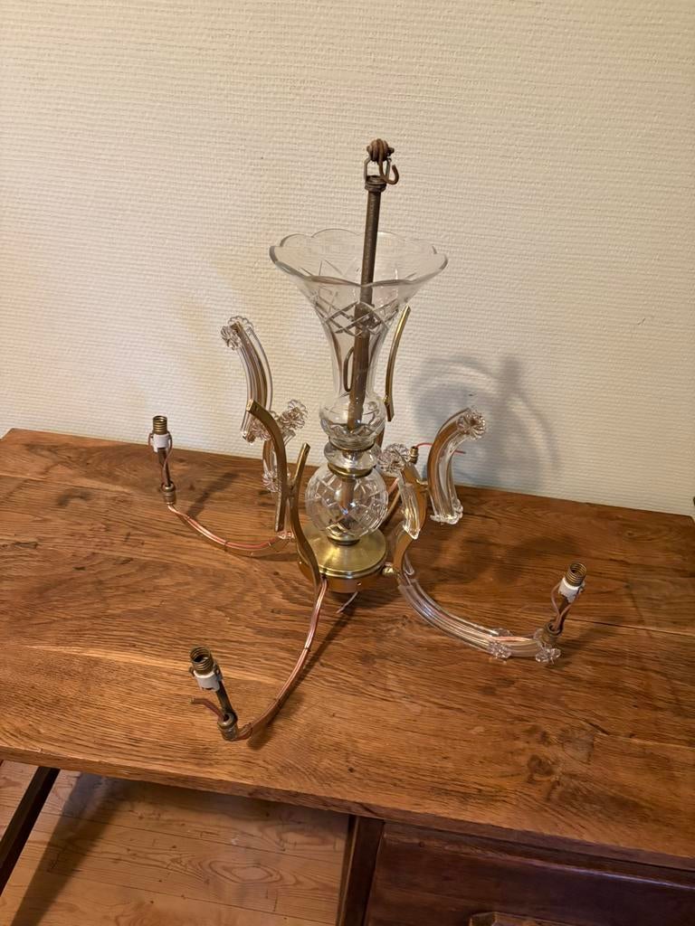 Kristallen luster, Ophalen of Verzenden, Gebruikt, Glas