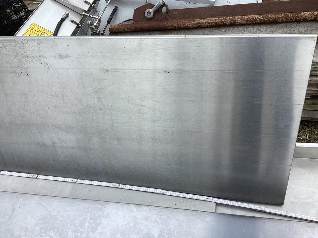 Werktafels en opzetranden plus plinten alles in inox, Huis en Inrichting, Ophalen, Zo goed als nieuw