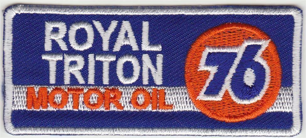 Royal Triton 76 Motor Oil stoffen opstrijk patch embleem #6, Motos, Envoi