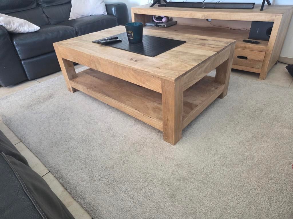 Table de salon Weba, Maison & Meubles, Enlèvement, Comme neuf, Rectangulaire, Chêne