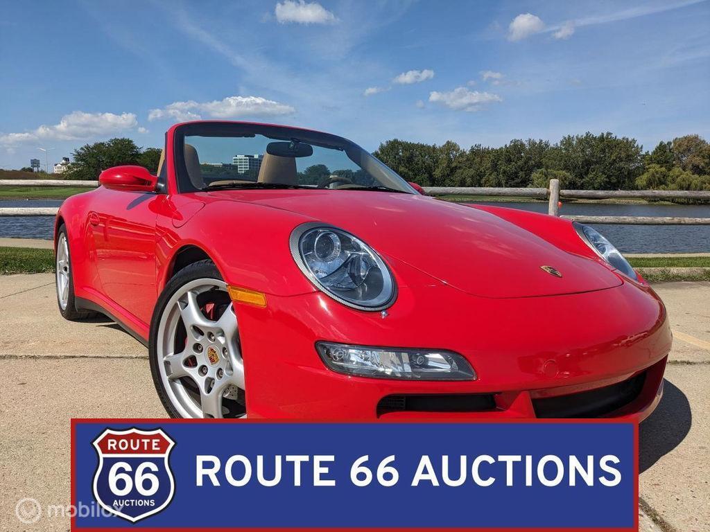 Porsche 911 Carrera S Cabriolet | 2006 | Route 66 Auctions, Auto's, Porsche, Gebruikt, Zwart, Bedrijf, Handgeschakeld