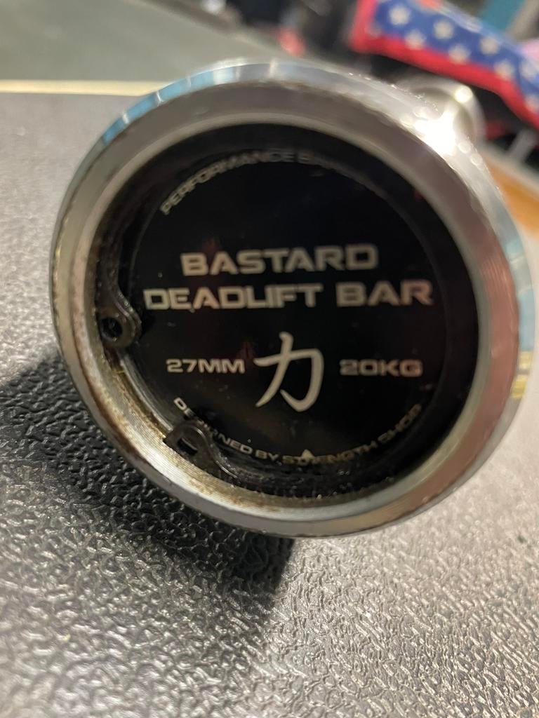 Deadlift bar met 130 kilo schijven, Ophalen, Zo goed als nieuw