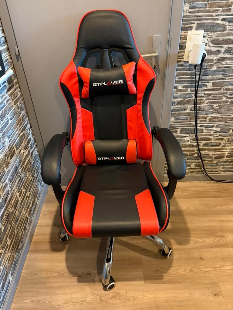 Chaise gaming, Rouge, Comme neuf, Enlèvement, Chaise de bureau